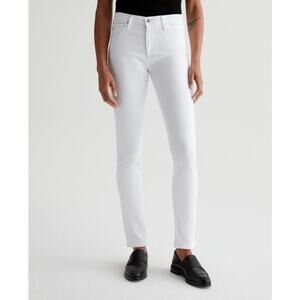 AG The Prima Cigarette Leg White Jeans Womens Ankle 29R $210